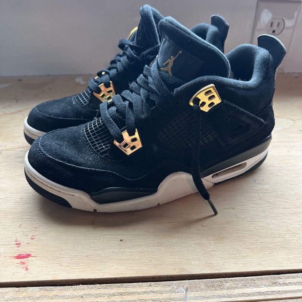 Jordan Black Sneakers with Gold Details